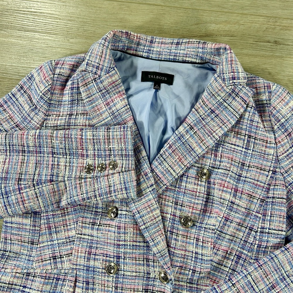 Talbots Pastel Multi-Color Tweed Blazer